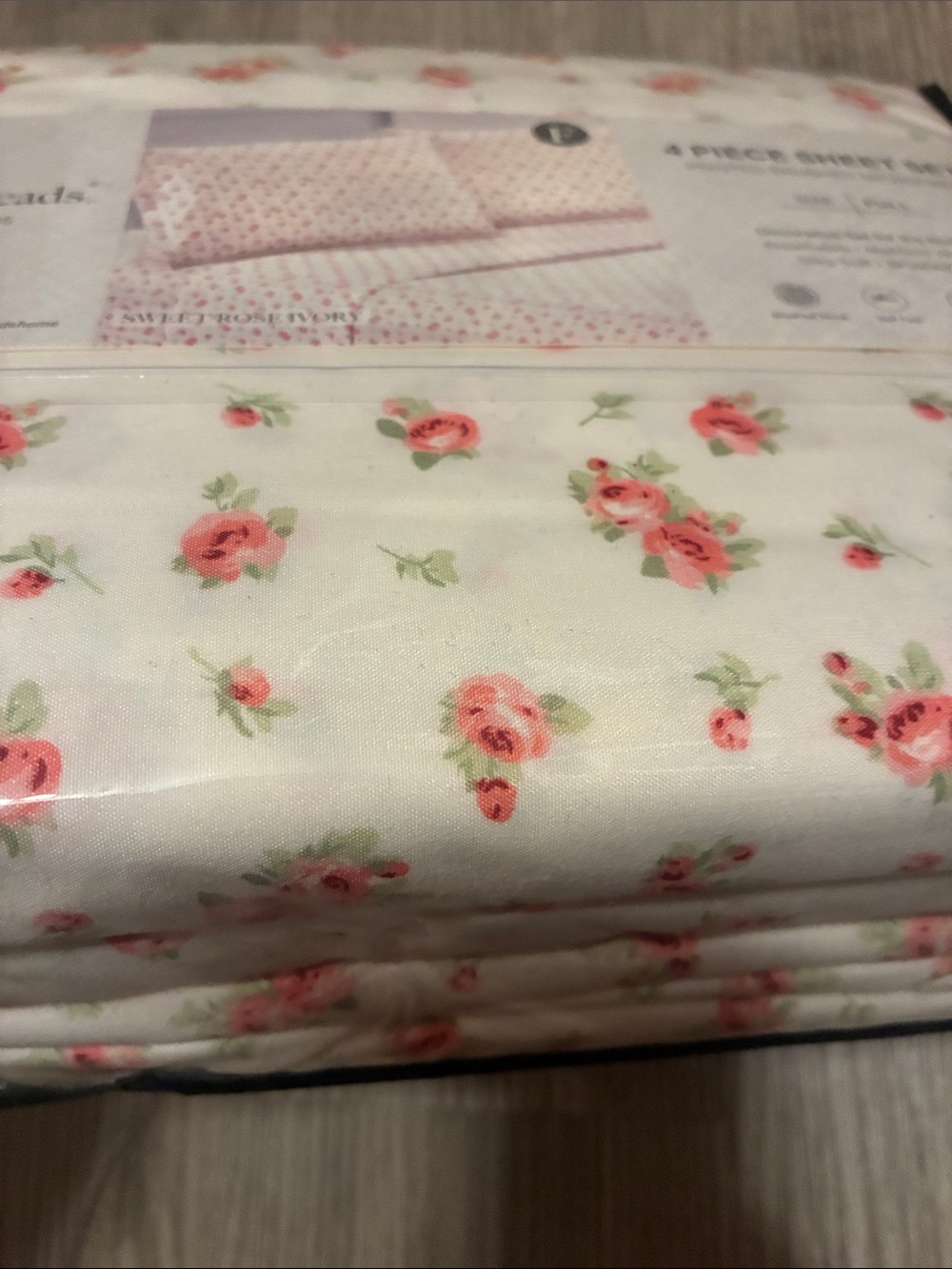 Modern Threads Pink Rose Full Sheet Set - Floral Bedding - Picture 4 of 6